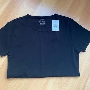 Jcrew fine rib cotton tee size small